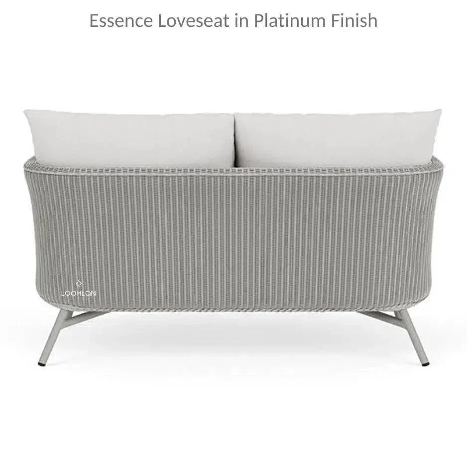 Essence Outdoor Wicker Loveseat & Chair Set Tables - LOOMLAN - Lloyd Flanders - Outdoor Lounge Sets