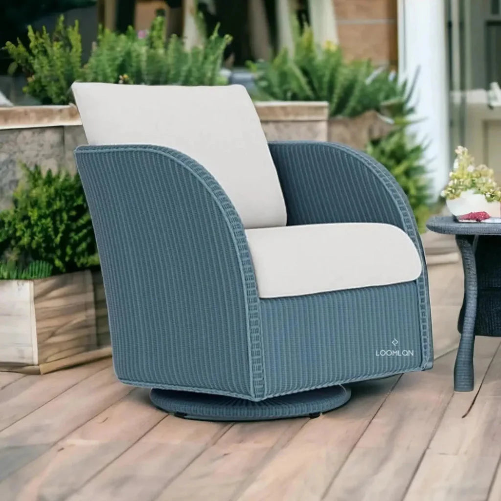 Essence Swivel Glider Lounge Chair Wicker Furniture - LOOMLAN - Lloyd Flanders - Outdoor Lounge Chairs