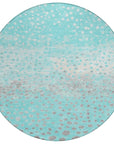 LOOMLAN Rugs Estara Teal Washable Indoor-Outdoor Rug