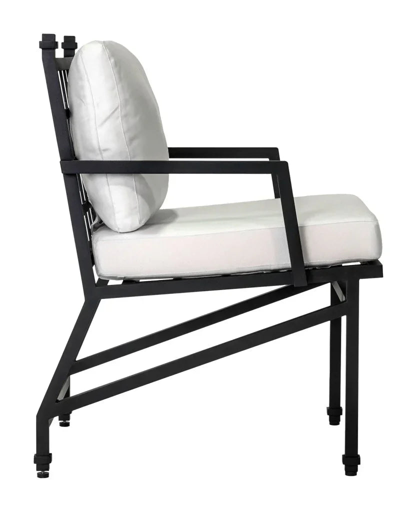 Seasonal Living Eterna Black Matte Patio Dining Arm Chair (Set Of 2)