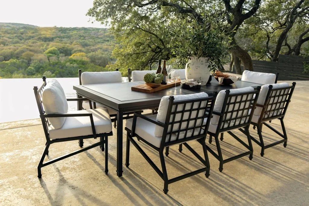 Seasonal Living Eterna Black Matte Patio Dining Arm Chair (Set Of 2)