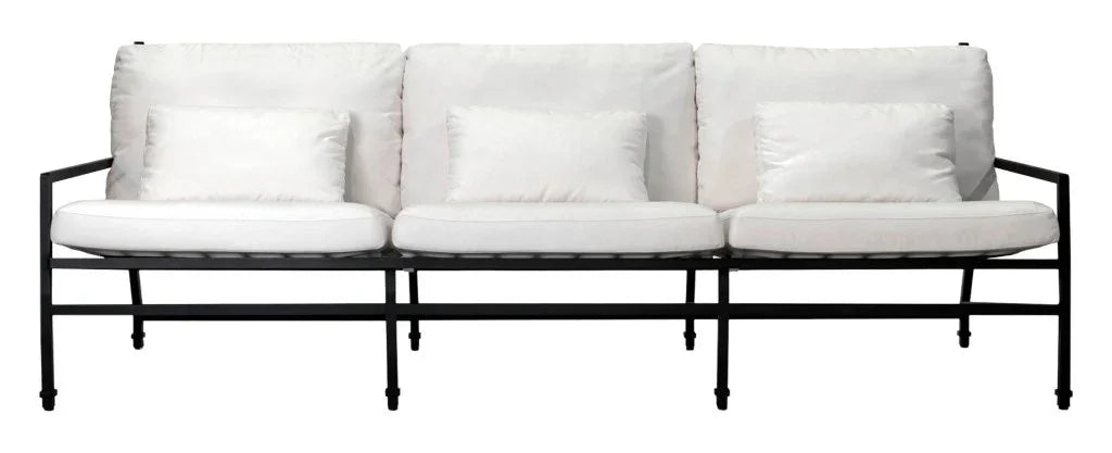 Seasonal Living Eterna Black Sand Matte Comfort Patio 3-Seat Sofa