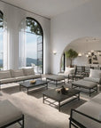 Seasonal Living Eterna Black Sand Matte Comfort Patio 3-Seat Sofa