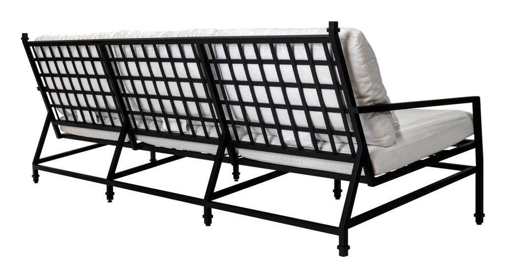 Seasonal Living Eterna Black Sand Matte Comfort Patio 3-Seat Sofa