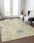 LOOMLAN Rugs Eugene Gold Washable Indoor-Outdoor Rug