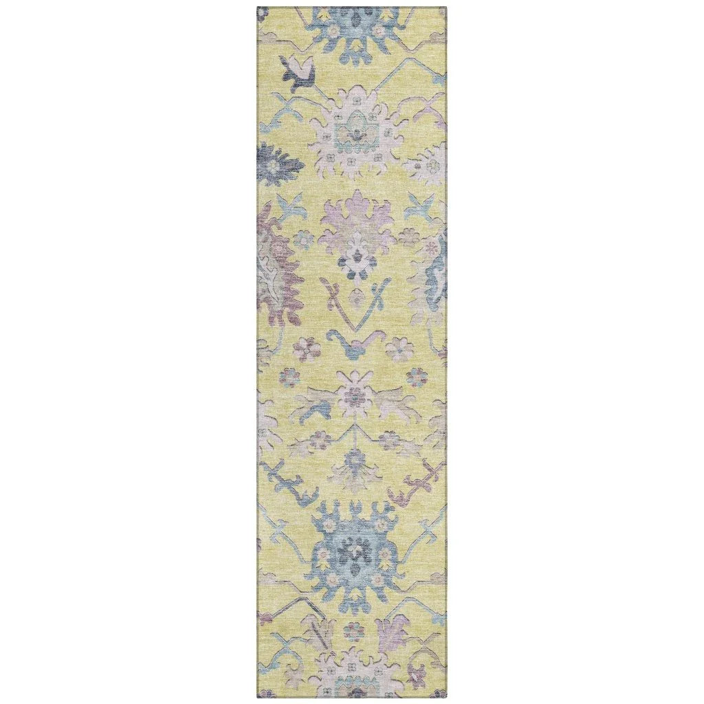 LOOMLAN Rugs Eugene Gold Washable Indoor-Outdoor Rug