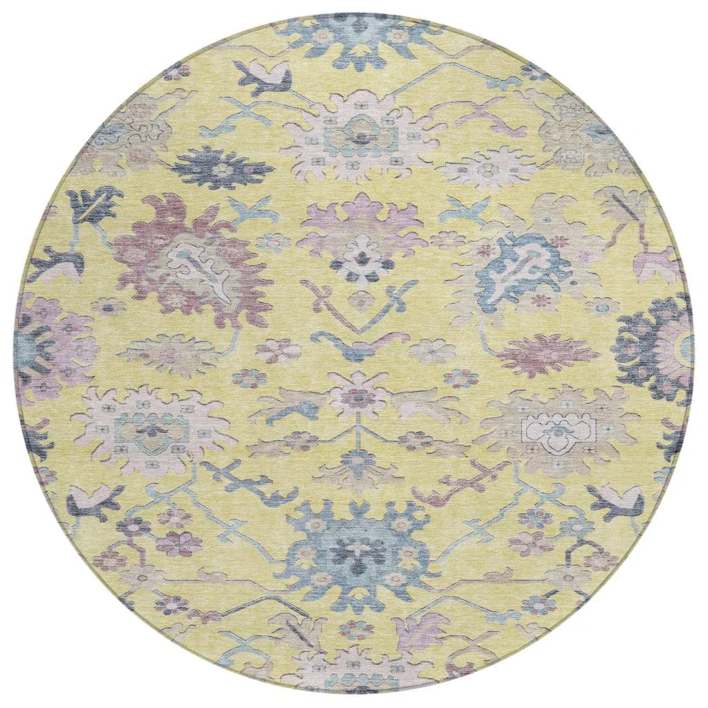 LOOMLAN Rugs Eugene Gold Washable Indoor-Outdoor Rug