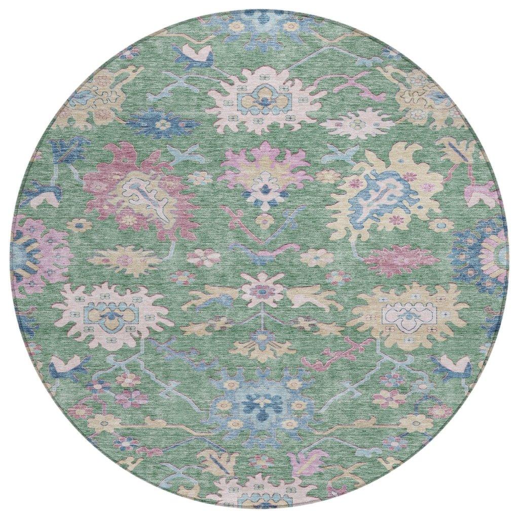 LOOMLAN Rugs Eugene Green Washable Indoor-Outdoor Rug