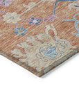 LOOMLAN Rugs Eugene Orange Washable Indoor-Outdoor Rug