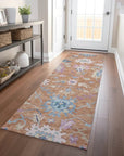 LOOMLAN Rugs Eugene Orange Washable Indoor-Outdoor Rug