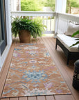 LOOMLAN Rugs Eugene Orange Washable Indoor-Outdoor Rug