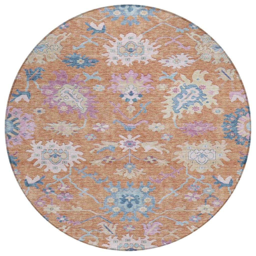 LOOMLAN Rugs Eugene Orange Washable Indoor-Outdoor Rug