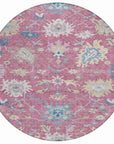 LOOMLAN Rugs Eugene Pink Washable Indoor-Outdoor Rug