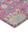 LOOMLAN Rugs Eugene Pink Washable Indoor-Outdoor Rug