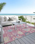 LOOMLAN Rugs Eugene Pink Washable Indoor-Outdoor Rug