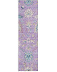 LOOMLAN Rugs Eugene Purple Washable Indoor-Outdoor Rug
