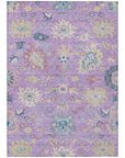 LOOMLAN Rugs Eugene Purple Washable Indoor-Outdoor Rug