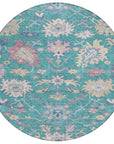 LOOMLAN Rugs Eugene Teal Washable Indoor-Outdoor Rug