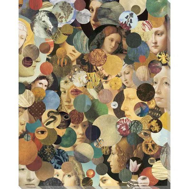 LOOMLAN Euphoric Reverie Abstract Faces Canvas Art Outdoor