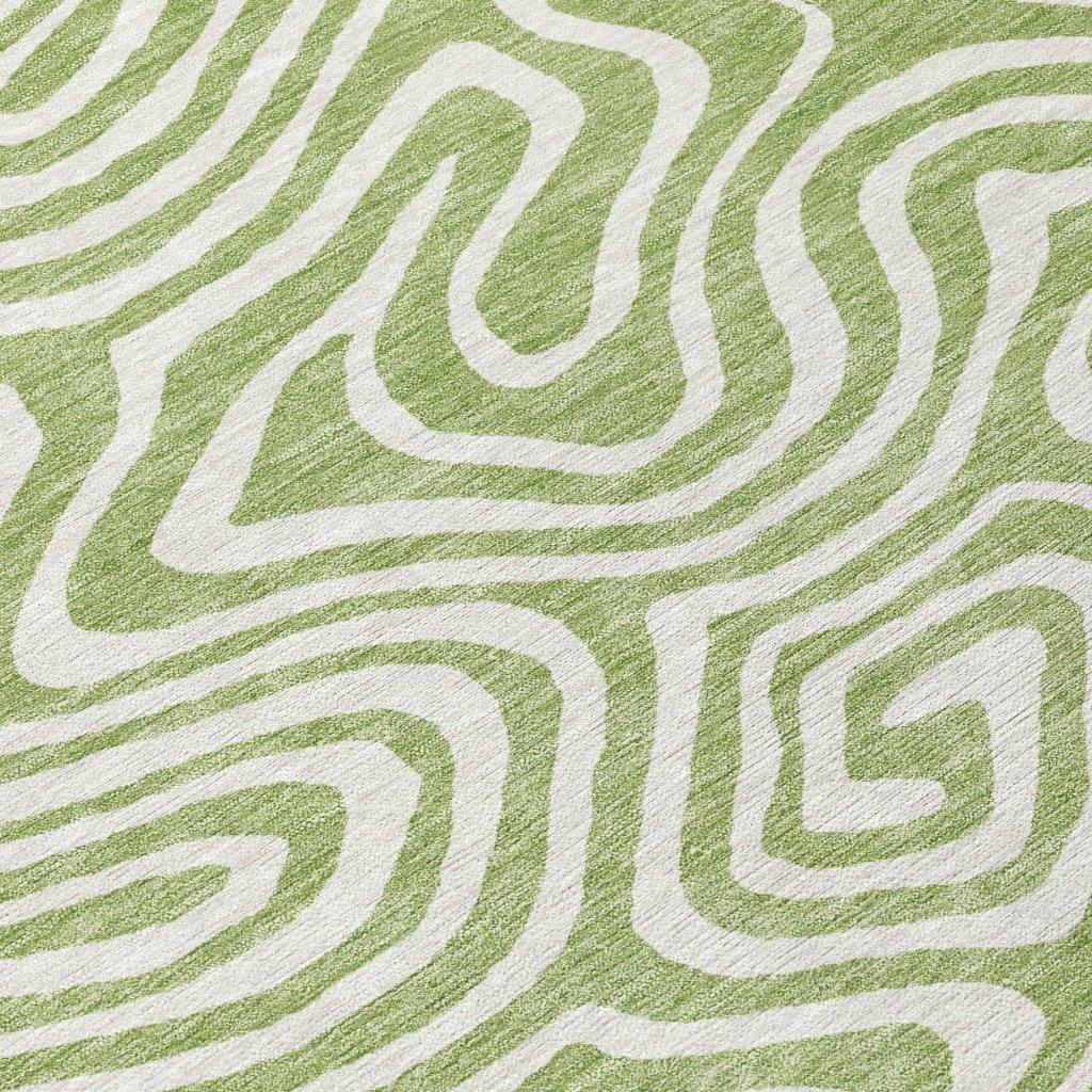 LOOMLAN Rugs Evalora Aloe Washable Indoor-Outdoor Rug