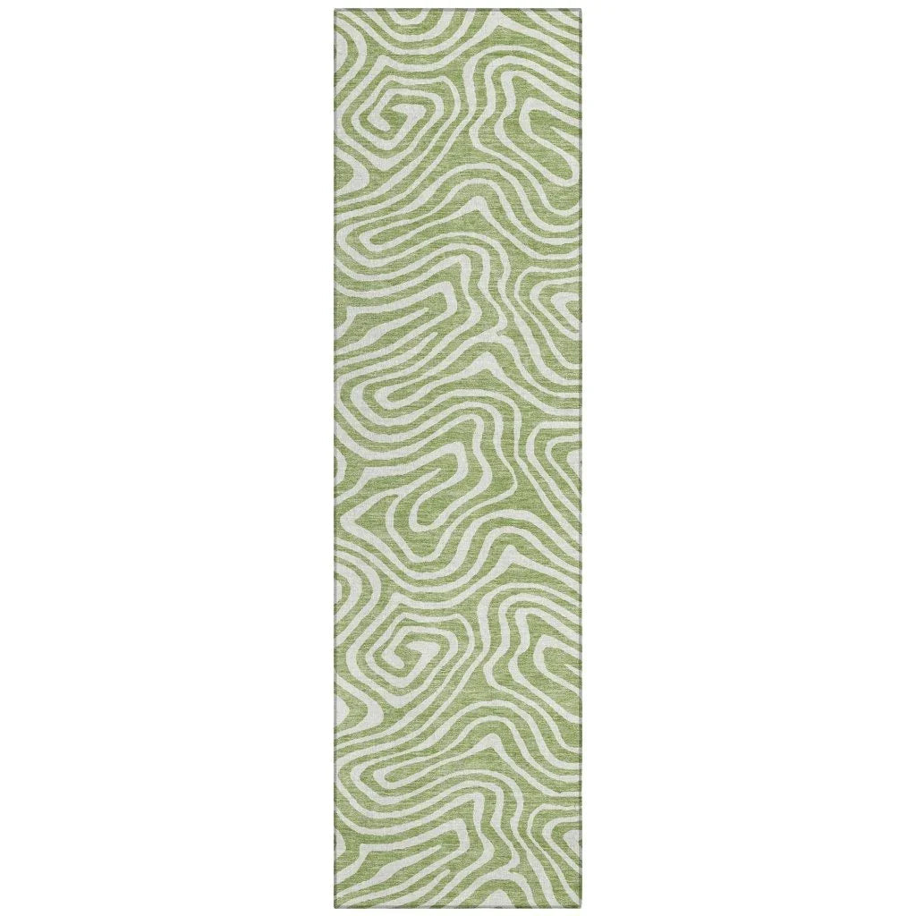 LOOMLAN Rugs Evalora Aloe Washable Indoor-Outdoor Rug