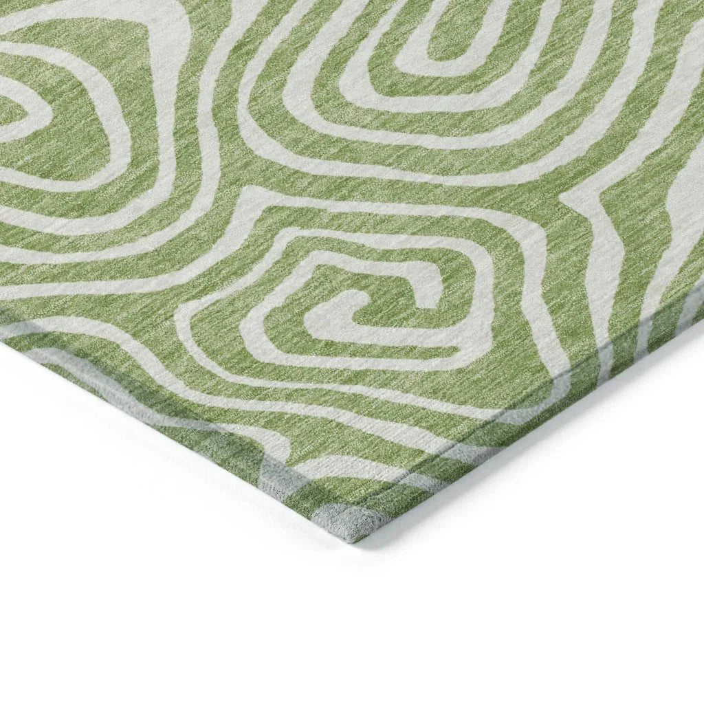 LOOMLAN Rugs Evalora Aloe Washable Indoor-Outdoor Rug