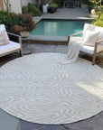 LOOMLAN Rugs Evalora Beige Washable Indoor-Outdoor Rug