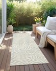 LOOMLAN Rugs Evalora Beige Washable Indoor-Outdoor Rug
