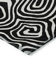 LOOMLAN Rugs Evalora Black Washable Indoor-Outdoor Rug