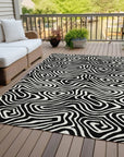 LOOMLAN Rugs Evalora Black Washable Indoor-Outdoor Rug