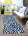 LOOMLAN Rugs Evalora Blue Washable Indoor-Outdoor Rug