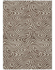 LOOMLAN Rugs Evalora Brown Washable Indoor-Outdoor Rug