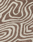 LOOMLAN Rugs Evalora Brown Washable Indoor-Outdoor Rug
