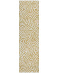 LOOMLAN Rugs Evalora Gold Washable Indoor-Outdoor Rug