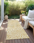 LOOMLAN Rugs Evalora Gold Washable Indoor-Outdoor Rug