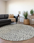LOOMLAN Rugs Evalora Gray Washable Indoor-Outdoor Rug