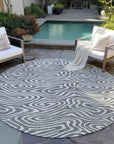 LOOMLAN Rugs Evalora Gray Washable Indoor-Outdoor Rug