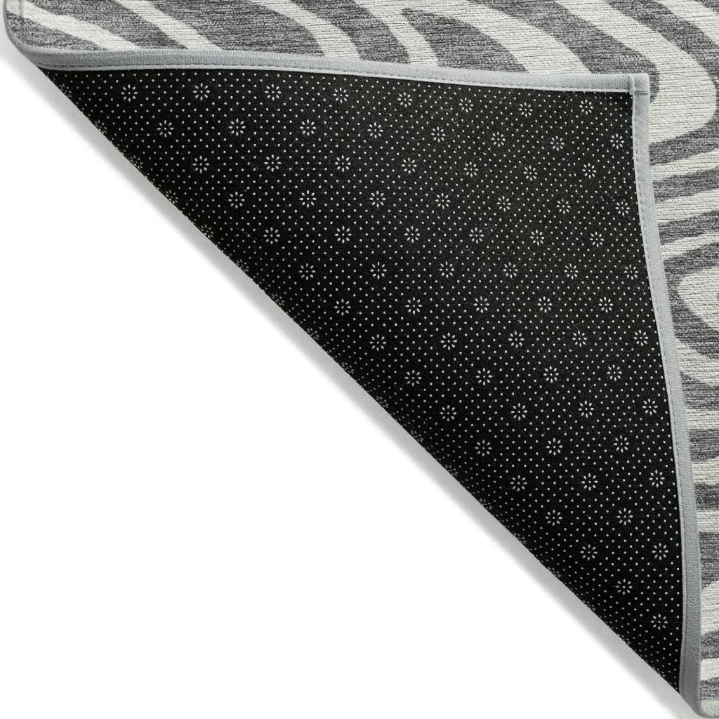 LOOMLAN Rugs Evalora Gray Washable Indoor-Outdoor Rug