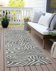 LOOMLAN Rugs Evalora Gray Washable Indoor-Outdoor Rug
