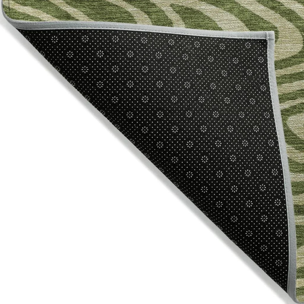 LOOMLAN Rugs Evalora Green Washable Indoor-Outdoor Rug