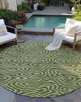 LOOMLAN Rugs Evalora Green Washable Indoor-Outdoor Rug