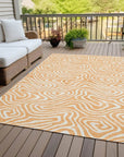 LOOMLAN Rugs Evalora Orange Washable Indoor-Outdoor Rug
