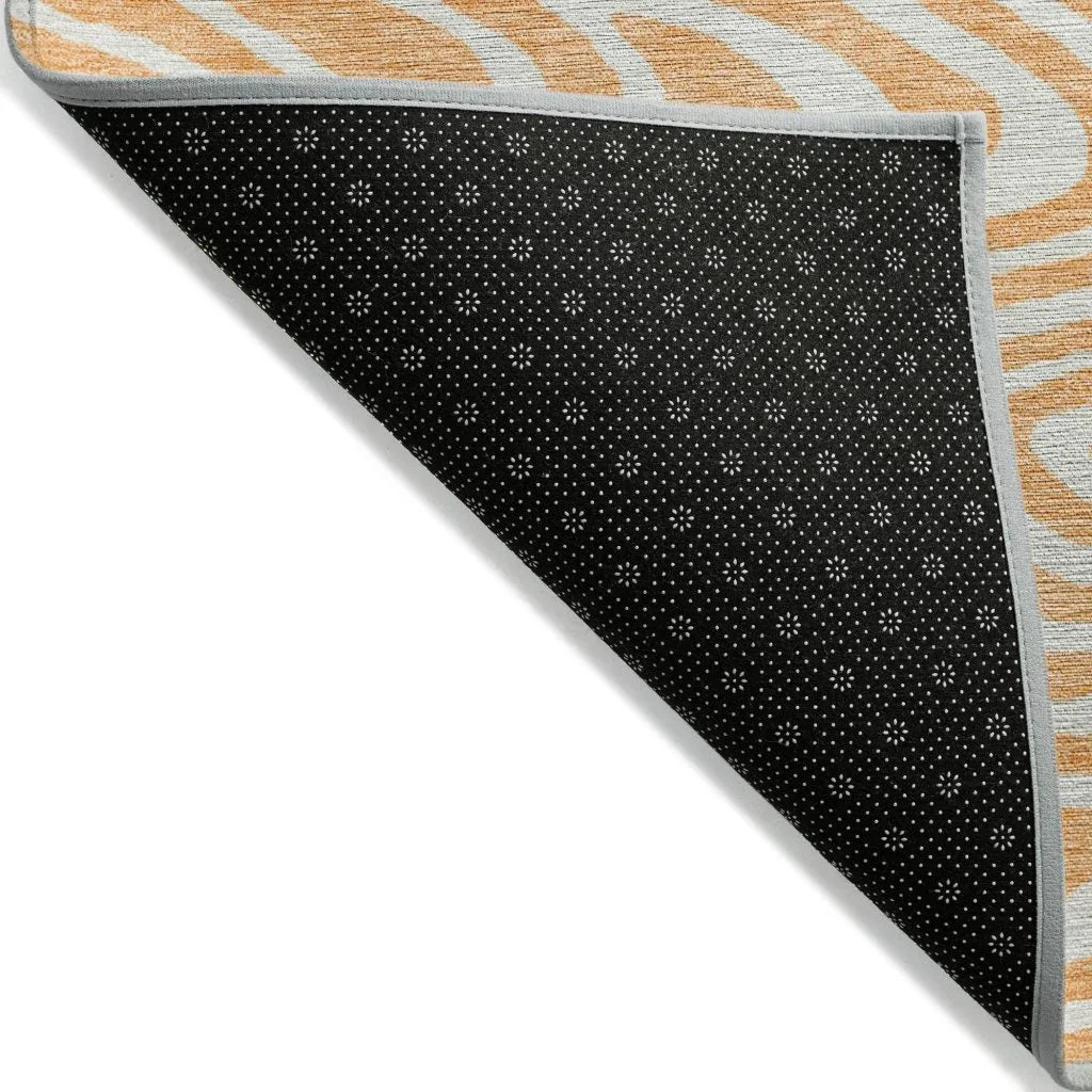 LOOMLAN Rugs Evalora Orange Washable Indoor-Outdoor Rug