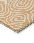 LOOMLAN Rugs Evalora Orange Washable Indoor-Outdoor Rug