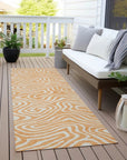 LOOMLAN Rugs Evalora Orange Washable Indoor-Outdoor Rug