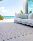 LOOMLAN Rugs Evalora Pink Washable Indoor-Outdoor Rug