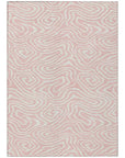 LOOMLAN Rugs Evalora Pink Washable Indoor-Outdoor Rug