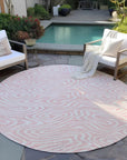 LOOMLAN Rugs Evalora Pink Washable Indoor-Outdoor Rug