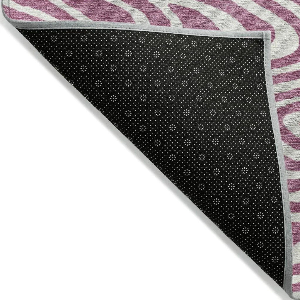 LOOMLAN Rugs Evalora Purple Washable Indoor-Outdoor Rug