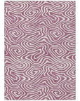 LOOMLAN Rugs Evalora Purple Washable Indoor-Outdoor Rug